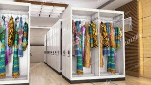 سيستم نگهداري لباس و اشياء موزه ای Museum clothing and objects storage system