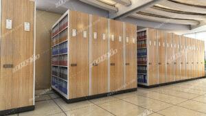 سیستم قفسه بندی متحرک اداری الکتریکی Office mobile shelving system electric