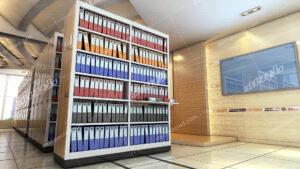 سیستم قفسه بندی متحرک اداری الکتریکی Office mobile shelving system electric