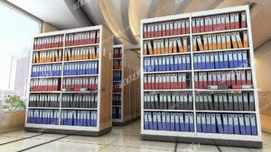 سیستم قفسه بندی متحرک اداری الکتریکی Office mobile shelving system electric