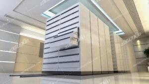 سیستم قفسه بندی متحرک اداری کشو فایل Office mobile shelving system file drawer