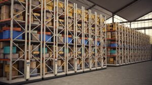 سیستم قفسه بندی متحرک انبار سنگین Warehouse mobile shelving system heavy