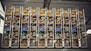 سیستم قفسه بندی متحرک انبار سنگین Warehouse mobile shelving system heavy